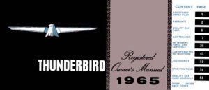 1965 Ford Thunderbird Owner's Manual