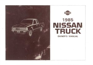 1985 Nissan Truck Owner's Manual