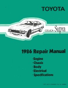 1986 Toyota CELICA Supra Shop Service Repair Manual