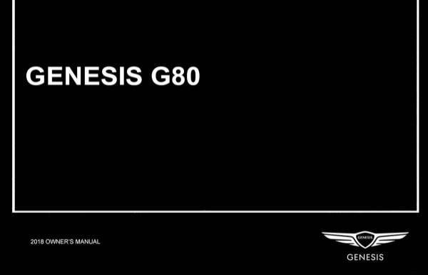 2018 Genesis G80 Owner's Manual