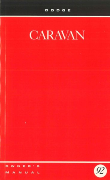 1992 Dodge Caravan Owner's Manual