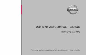 2016 Nissan NV200 Compact Cargo Owner's Manual
