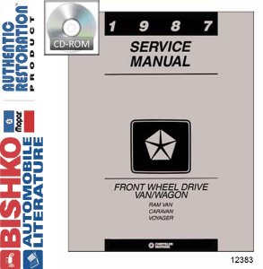 1987 Dodge Truck Caravan, Voyager Factory Shop Service Manual