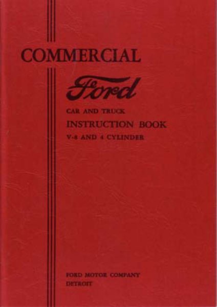 1933 Ford Commercial Car & Truck Owner's Manual