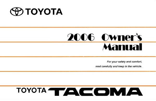 2006 Toyota TACOMA Owner's Manual