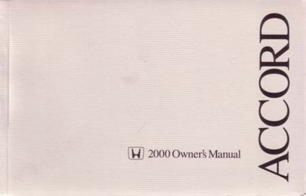 2000 Honda Accord Coupe Owner's Manual