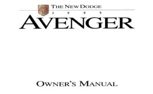 1995 Dodge Avenger Owner's Manual