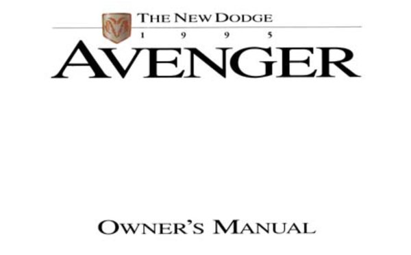 1995 Dodge Avenger Owner's Manual