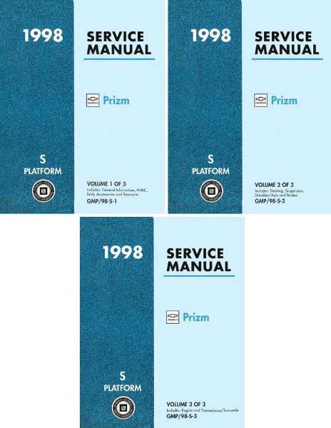 1998 Chevrolet Prizm Factory Shop Service Manual