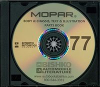 1977 MOPAR (CHRYSLER, PLYMOUTH, DODGE) Body & Chassis, Text & Illustration Parts Book sample image