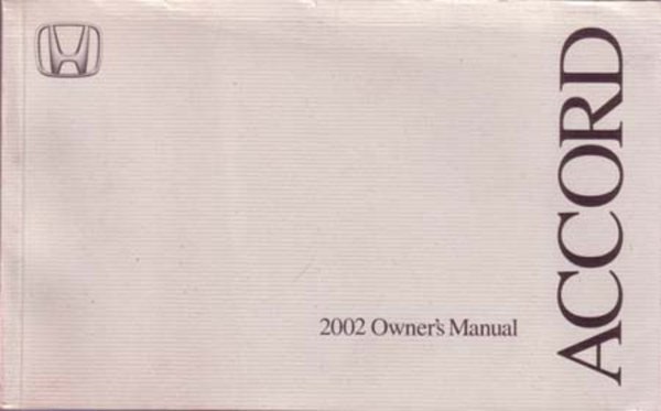 2002 Honda Accord Sedan Owner's Manual