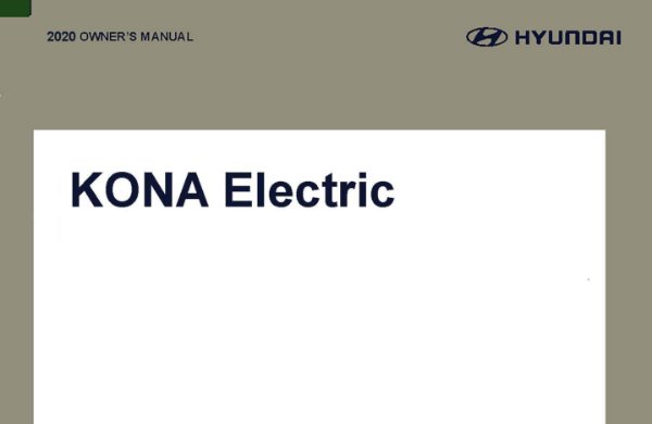2020 Hyundai Kona EV Electric Owner's Manual