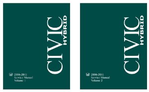2006–2011 Honda Civic Hybrid Factory Shop Service Manual