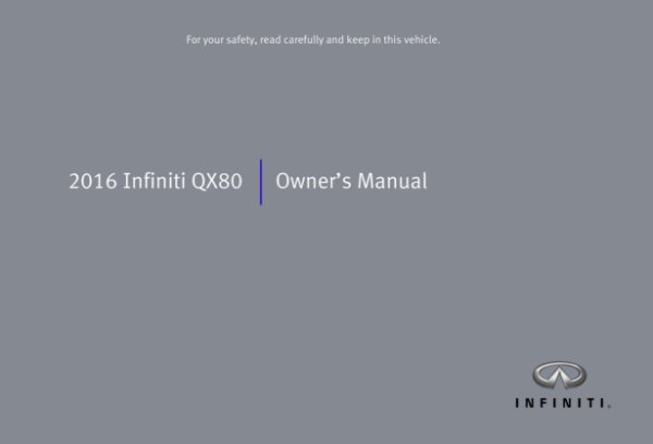 2016 Infiniti QX80 Owner's Manual