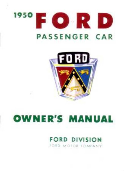 1950 Ford Passenger Car Owner's Manual