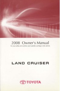 2008 Toyota Land Cruiser Owner's Manual
