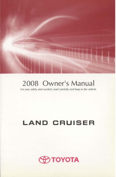 2008 Toyota Land Cruiser Owner's Manual