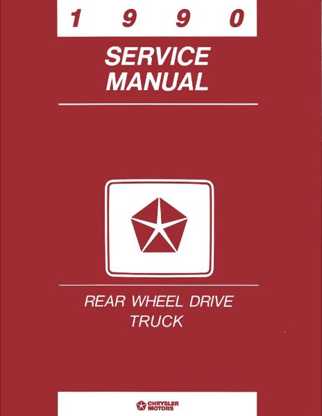 1990 Dodge Pickup Truck, Ramcharger Factory Shop Service Manual