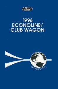 1996 Ford Econoline, Club Wagon Owner's Manual