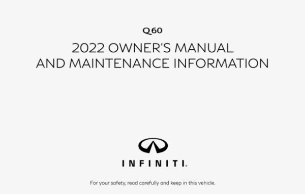 2022 Infiniti Q60 Coupe Owner's Manual