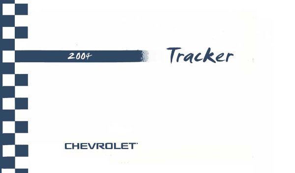 2004 Chevrolet Tracker Owner's Manual