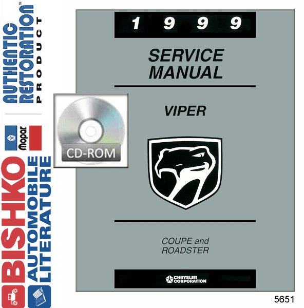 1999 Dodge Viper Factory Shop Service Manual