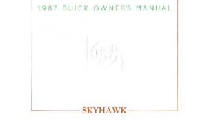 1987 Buick Skyhawk Owner's Manual