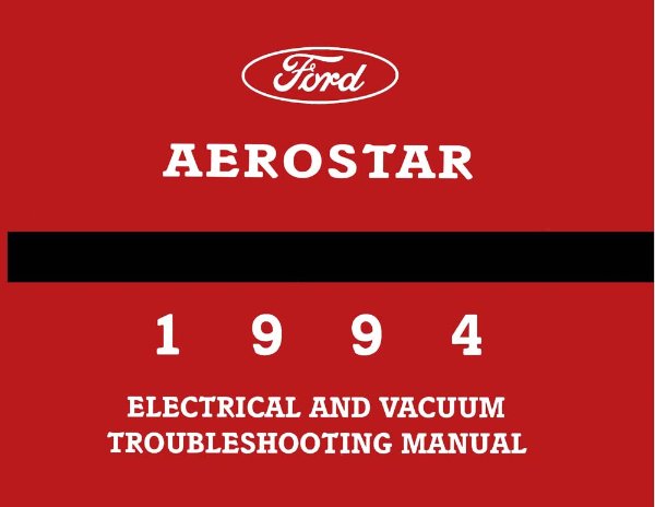 1994 Ford Truck Aerostar Wiring Diagrams Manual