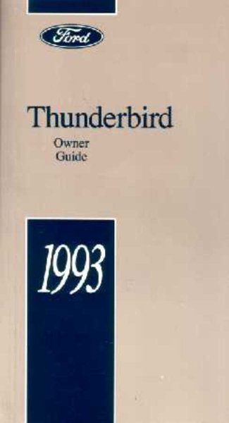 1993 Ford Thunderbird Owner's Manual