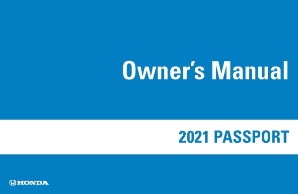 2021 Honda Passport Owner's Manual