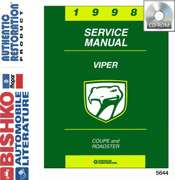 1998 Dodge Viper Factory Shop Service Manual