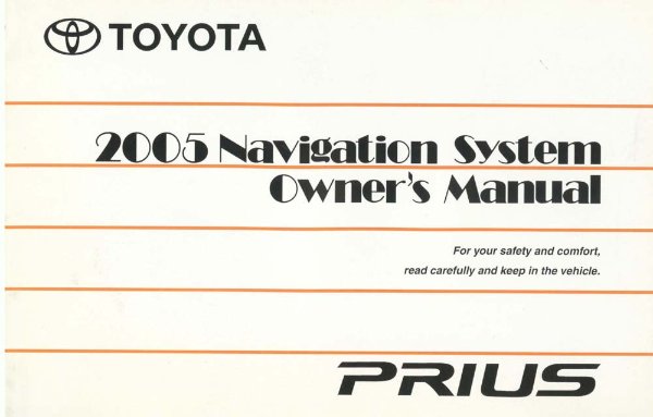 2005 Toyota Prius Owner's Manual