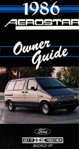 1986 Ford Aerostar Owner's Manual