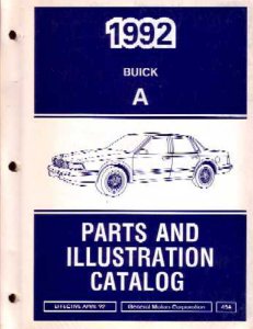 1992 Buick Century Parts Book