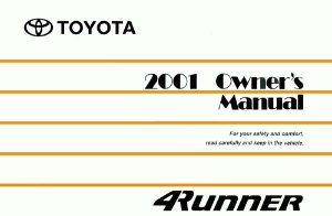 2001 Toyota 4Runner Owner's Manual