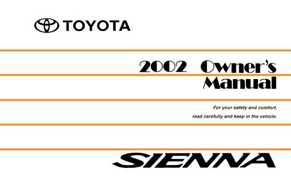 2002 Toyota SIENNA Owner's Manual