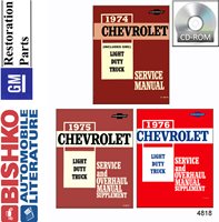 1974-76 CHEVROLET LIGHT DUTY TRUCK Body, Chassis & Electrical Service Manual sample image