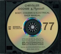 1977 CHRYSLER, DODGE & PLYMOUTH Full Line Body, Chassis & Electrical Service Manual sample image