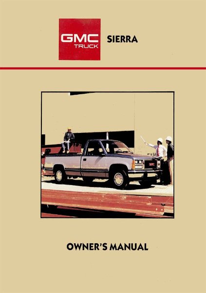 1988 GMC Sierra Owner's Manual