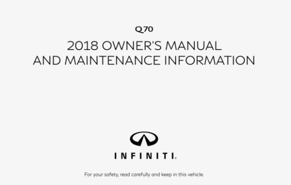 2018 Infiniti Q70 Owner's Manual