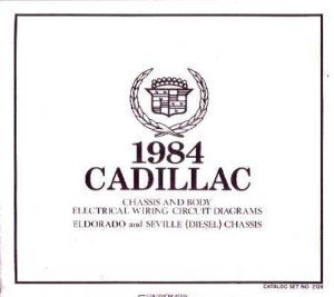 1984 Cadillac Eldorado, Seville Wiring Diagrams Manual