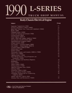 1990 Ford L-Series Truck Factory Shop Service Manual