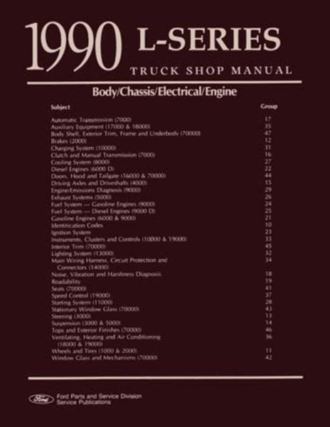 1990 Ford L-Series Truck Factory Shop Service Manual