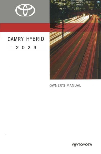 2023 Toyota CAMRY HYBRID Owner's Manual