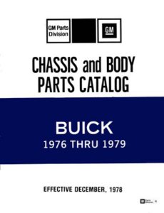 1976–1979 Buick All Models Parts Book