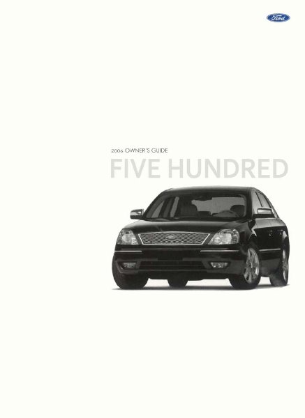 2006 Ford 500 Owner's Manual