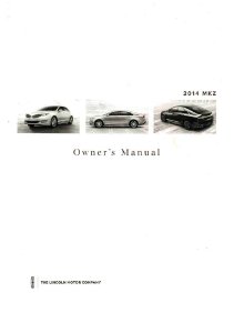 2014 Lincoln MKZ Owner's Manual