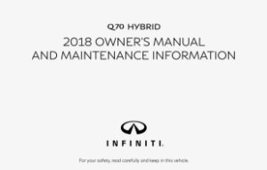2018 Infiniti Q70 Hybrid Owner's Manual