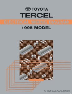 1995 Toyota Tercel Wiring Diagrams Manual