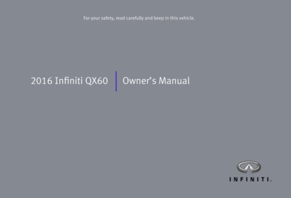 2016 Infiniti QX60 Owner's Manual